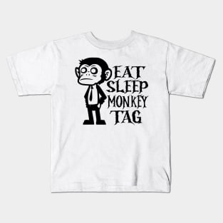 monkey Tag VR Gamer Shirt for Kids, Teen Eat Sleep monkey T-Shirt Kids T-Shirt